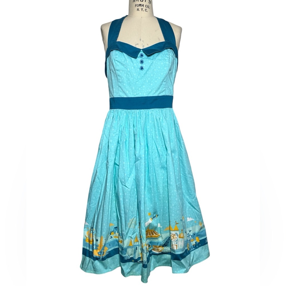 Disney Parks Original Dress Aqua Blue Magic Kingdom Attractions Dress